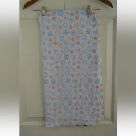 Cudlie Baby Blanket Flannel Receiving Circle Polka Dot White Blue Red Black - Picture 4 of 8